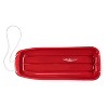 Lucky Bums Kids 48 Inch Single Person Plastic Snow Toboggan Sled for All Winter Conditions with Pull Rope for Children Ages 8 to 15, Red (2 Pack) - 2 of 4