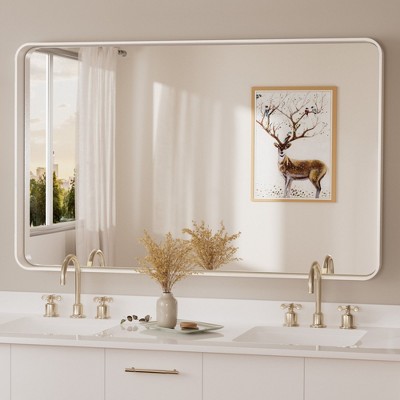 Keonjinn Framed Wall Mirror, Modern Rectangular Bathroom Vanity Mirror, Wall Mounted