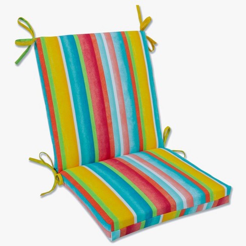 Outdoor Indoor Squared Corners Chair Cushion Dina Fiesta Pillow Perfect Weather Fade Resistant Polyester Fiber Fill