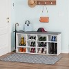 BestMassage Shoe Bench Storage Shoe Organizer Entryway Bench with with Cushion - 2 of 4