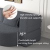 Kumasinova Modern Teddy Fabric Foam-Filled Floor Sofa with 2 Pillows, Convertible Sleeper Sofa Bed, 15" Full Size Folding Mattress for Living Room - 2 of 4