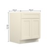 Shaker Dove Kitchen Base Cabinet with 2 Doors & 2 Drawers, Soft-Close, Plywood & MDF for Kitchen & Dining - 2 of 4