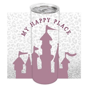 Elanze Designs My Happy Place Bejeweled Castle 20 ounce Stainless Steel Travel Tumbler with Lid For Your On The Go Beverages - 1 of 4