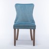 PAGED Dining Chairs Set of 2 Modern Living Room Chair with Wooden Legs and Nailhead Trim, High Back Velvet Dining Room Chair for Kitchen - 4 of 4