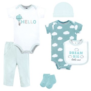 Hudson Baby Cotton Layette Set, Dream Big Balloon - 1 of 4