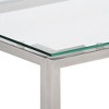 vidaXL Console Table Silver Stainless Steel and Tempered Glass - 4 of 4