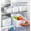 LunaLulinlk 10 PCS Fruit Storage Containers for Fridge, 5 Size Food Containers for Refrigerator Organizers Bins with Colander Set,16L - 4 of 4