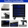 7 Drawer Rolling Tool Chest, Lockable Utility Tool Box on Wheels, Mobile Tool Chest Cabinet for Garage Warehouse Workshop Repair Shop Black - 4 of 4