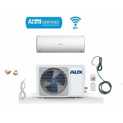 AUX 36000 BTU Ductless Wi-Fi Control 17 SEER 230V 3 Ton 25' Line Set Wall Mount Mini Split Air Conditioner with Heat Pump
