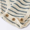 Baby Girls' Pointelle Striped Sweater Romper - Cloud Island™ Blue - 4 of 4