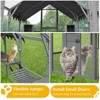 GDFStudio Barlow Modern 111.5" Wood and Metal Outdoor Large Cat House with Waterproof Cover - 4 of 4