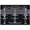 Jobar Organizing Jewelry Valet, White Coated Wire 24" x 14.5" x 2.5" - 3 of 3