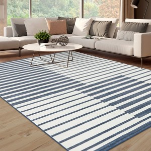 Coucheta Washable Modern Stripe Area Rug, Non Slip, Soft Low Pile Indoor Carpet for Bedroom, Living &Dining Room, Home Office, Multi Sizes&Colors - 1 of 4
