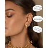 6-Pair Small Chunky Hoop Set | 14K Gold & Silver Plated Huggies for Sensitive Ears - 2 of 4