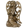 Northlight 14.5" Sitting Angel with Cross Garden Statue Outdoor Decoration - Brown - 4 of 4