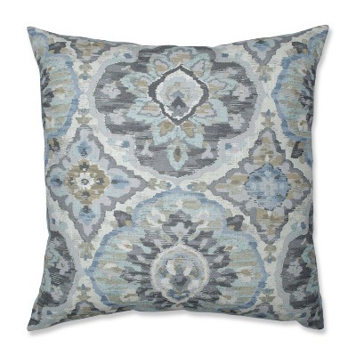 25"x25" Oversized Zari Cloud Square Floor Pillow Gray - Pillow Perfect