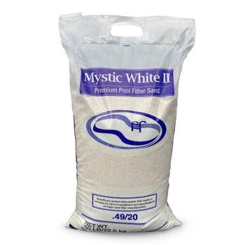 US Silica Mystic White II Premium High Quality Non Staining Non Corroding Swimming Pool Filter Sand Refill for Even Flow Rate, White, 50 Pound Bag