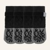 Unique Bargains Pet Socks for Dogs with Reflective Adjustable Tapes Black Gray 4 Pcs - 4 of 4