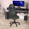 Flash Furniture X10 Gaming Chair Racing Office Computer PC Adjustable Chair with Flip-up Arms and Transparent Roller Wheels - 3 of 4