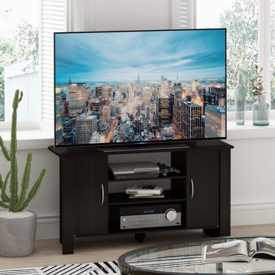 Furinno Econ TV Stand for TV's up To 46" Console Entertainment Center Bookcase Shelves TV Cabinet Media Center for Living Room,Espresso