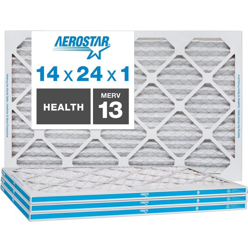 Aerostar AC Furnace Air Filter - Health - MERV 13 - Box of 4, 1 of 3