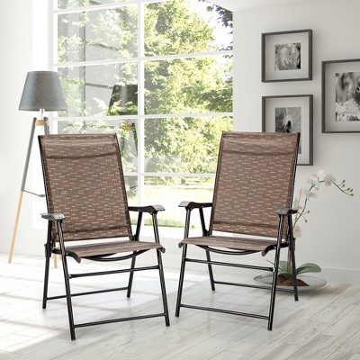 Aluminum folding best sale patio chairs