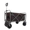 SKRAN Outdoor Collapsible Foldable Wagon Cart,198LB Load-Bearing with All-Terrain Wheels with Drink Holders for Shopping Sports Camping - 2 of 4
