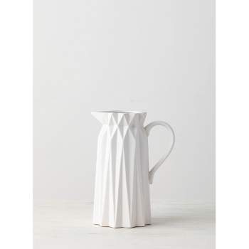 Sullivans Origami White Decorative Vase