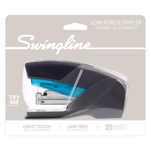 Swingline® Optima® 40 Desk Stapler, Reduced Effort, 40 Sheets, Silver