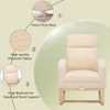 Modern Nursery Rocking Chair, Accent Glider Rocker with Foot Rest & Side Pocket, Upholstered Armchair, Comfy Reading Chair for Living Room Bedroom - 4 of 4