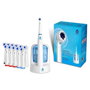 Pursonic Rechargeable Rotary Toothbrush with Built-In UV Sanitizer with 12 Brush Heads - 1 of 4