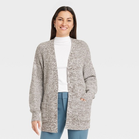 Women's Open Cardigan - A New Day™ Brown Xs : Target