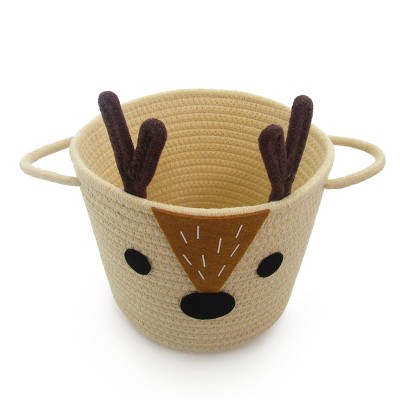 Image of Winter Themed Woven Basket Deer - Bullseye's Playground™