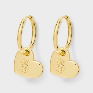 Bijoux Sport by Luv Aj MLB Gold Logo Heart Hoop Earrings - 1 of 3