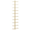 vidaXL Wall-mounted Rack for 10 Bottles Gold Metal - 2 of 4