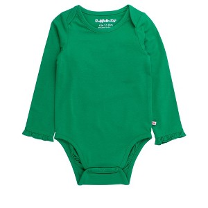 RuffleButts Baby Girls Knit Long Sleeve Ruffle Layering Bodysuit - 1 of 2
