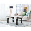 NicBex Modern 39.37" Rectangle Coffee Table with Glass Top, Open Storage Shelf and Iron Frame for Living Room and Bedroom - 4 of 4