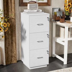 Karl Home 3-Drawer White MDF 15.35in. W Vertical File Cabinet - 1 of 4