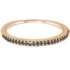 Pompeii3 1/10ct Black Diamond Stackable Ring 14K Rose Gold - 2 of 4