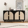 Vynxaria Decorative Storage Cabinets - Elegant Vanity Tables in Black/Beige - 2 of 4