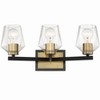 Craftmade Lighting Avante Grand 3 - Light Vanity in  Flat Black/Satin Brass - 4 of 4