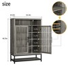 6-Tier Shoe Storage Cabinet with Adjustable Shelves, Freestanding Shoe Organizer - 2 of 4