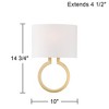 Possini Euro Design Possini Euro Titus 14 3/4" High Painted Gold Wall Sconce - 4 of 4