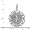 Black Bow Jewelry 14k Yellow or White Gold Round Filigree Miraculous Medal Pendant, 22mm - 4 of 4