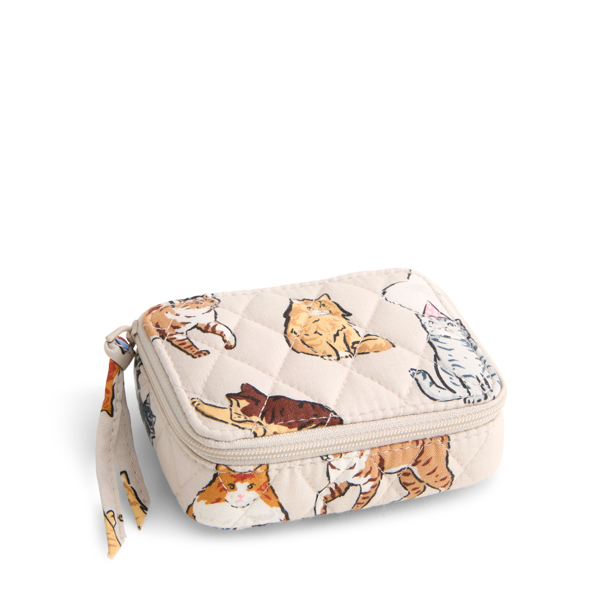 Vera Bradley Women's Outlet Cotton Essential Travel Pill Case A Cat's Life