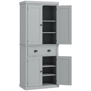 72.5" Kitchen Cabinet, Pantry Storage Cabinet with Doors and Shelves, Freestanding Food Pantry Cabinet - 1 of 4