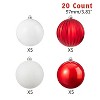 Every Day is Christmas 20ct Christmas Ornaments, Shatterproof Christmas Tree Ornaments Set, 97mm/3.81" Christmas Balls Decoration - 3 of 4