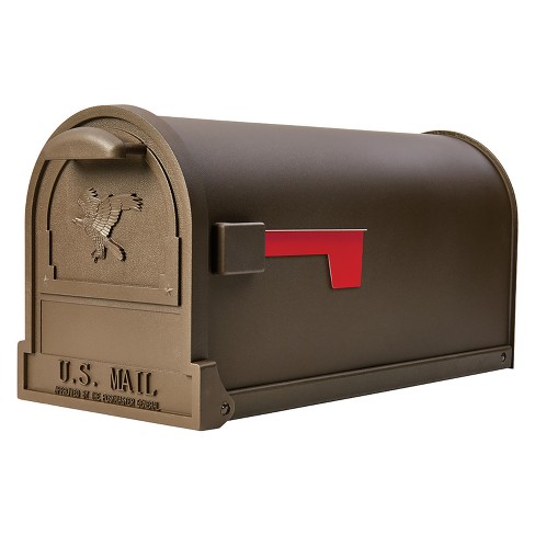 Gibraltar Mailboxes Arlington Classic Galvanized Steel Post Mount Bronze Mailbox - image 1 of 1