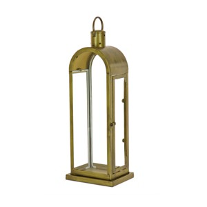 22" HGTV Arched Candle Lantern Antique Bronze - National Tree Company - 1 of 4