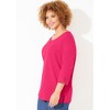 Catherines Women's Plus Size Liz&Me Knit Henley Top - image 4 of 4